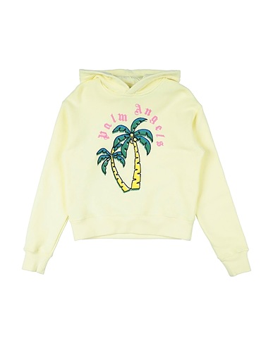 PALM ANGELS Sweatshirt Pastellgelb 100% Baumwolle, Elastan, Acryl, Polyester, Wolle