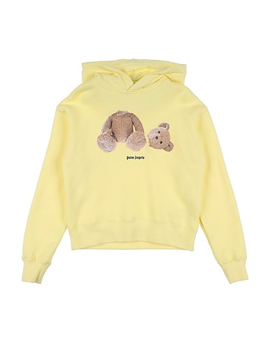 PALM ANGELS Hooded track jacket  Pastel yellow 100% Cotton, Elastane