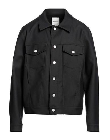 SANDRO Jacket Black 50% Wool, 50% Polyester