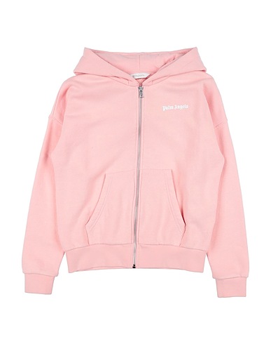 PALM ANGELS Hooded sweatshirt Salmon pink 100% Cotton, Elastane