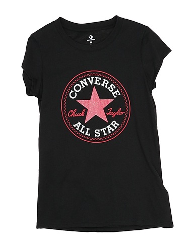 CONVERSE T-shirt Nero 100% Cotone
