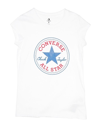 CONVERSE T-shirt Bianco 100% Cotone