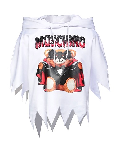 MOSCHINO Φούτερ Λευκό 56% Πολυαμίδη, 44% Βαμβάκι