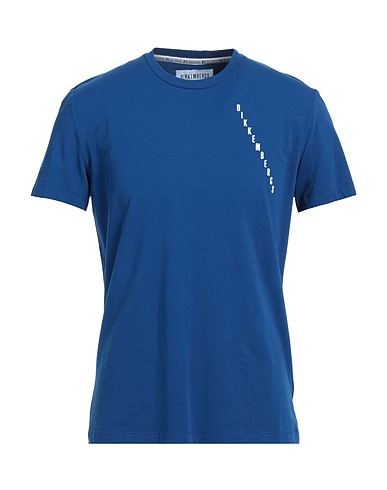 BIKKEMBERGS T-shirt Midnight blue 95% Cotton, 5% Elastane