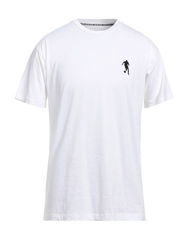 BIKKEMBERGS T-shirt Bianco 100% Cotone, Elastan