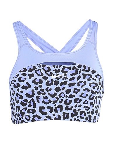 NIKE Crop top Nike Dri-FIT Swoosh Women's Medium-Support Non-Padded Leopard Print Sports Bra
 Lilac 79% Polyester, 21% Elastane