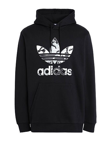 ADIDAS ORIGINALS Hooded track jacket  CAMO INF HOODIE
 Black 70% Cotton, 30% Recycled polyester
