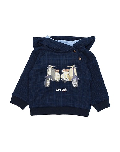 MAYORAL Hooded sweatshirt Midnight blue 65% Polyester, 30% Viscose, 4% Cotton, 1% Elastane