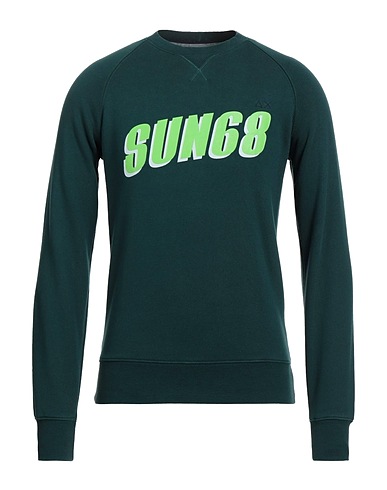 SUN 68 Sweatshirt Dark green 100% Cotton