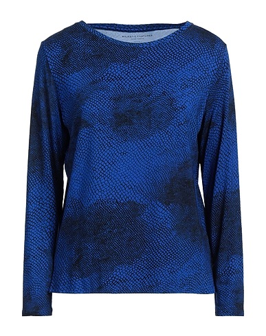 MAJESTIC FILATURES T-shirt Blue 94% Viscose, 6% Elastane