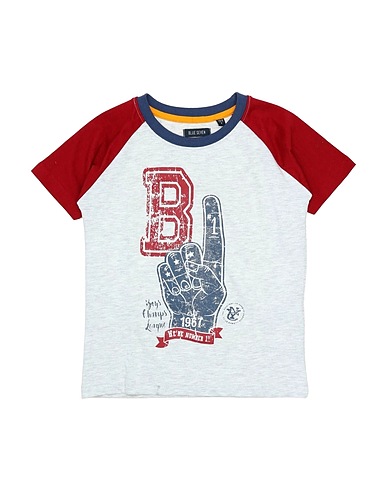 BLUE SEVEN T-shirt Light grey 90% Cotton, 10% Viscose