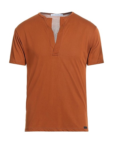 TAKESHY KUROSAWA T-shirt Brown 77% Modal, 23% Polyester