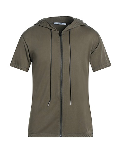 TAKESHY KUROSAWA Hoodie Militärgrün 77% Modal, 23% Polyester