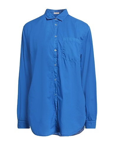 MASSIMO ALBA Solid color shirts & blouses Bright blue 100% Cotton
