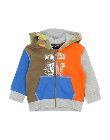 GUESS Hooded sweatshirt Blue 100% Cotton, Polyester