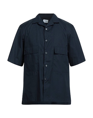 BERNA 無地シャツ ミッドナイトブルー コットン 92% / ポリウレタン 8%