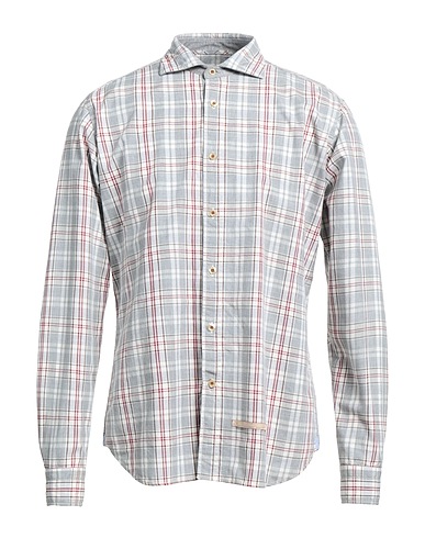 TINTORIA MATTEI 954 Checked shirt Light grey 100% Cotton