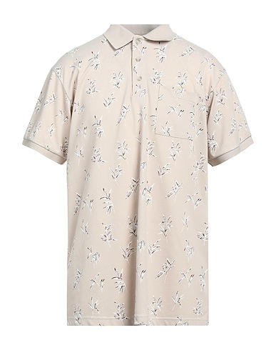 HAVANA & CO. Polo shirt Beige 50% Cotton, 50% Polyester