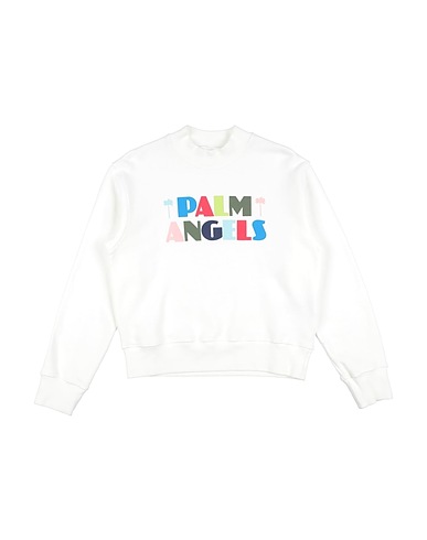 PALM ANGELS Sweat-shirt Blanc 100% Coton, Élasthanne