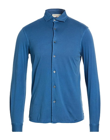 FILIPPO DE LAURENTIIS Camisa lisa Azul francés 100% Algodón