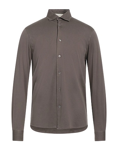 FILIPPO DE LAURENTIIS Camisa lisa Café 100% Algodón