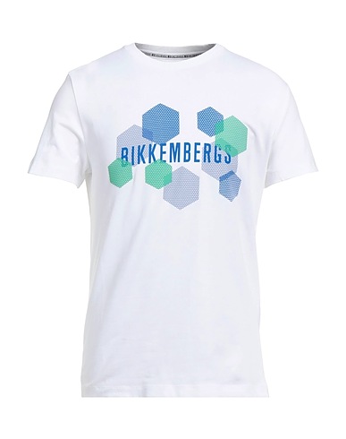 BIKKEMBERGS T-shirt White 95% Cotton, 5% Elastane