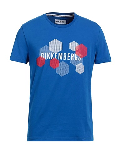 BIKKEMBERGS T-shirt Blu 95% Cotone, 5% Elastan