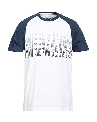 BIKKEMBERGS T-shirt White 100% Cotton, Elastane