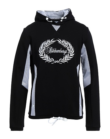 BIKKEMBERGS Hoodie Schwarz 100% Baumwolle, Polyester
