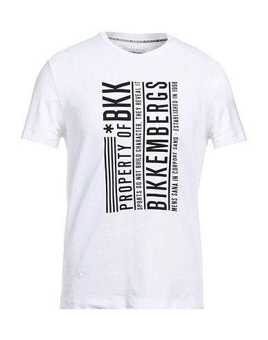 BIKKEMBERGS Basic T-shirt White 95% Cotton, 5% Elastane