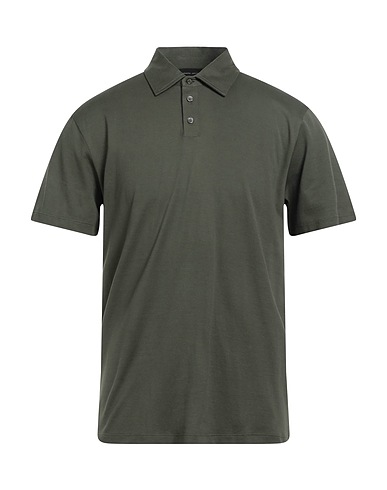 ROBERTO COLLINA Polo shirt Military green 100% Cotton