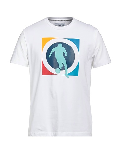 BIKKEMBERGS T-shirt Bianco 95% Cotone, 5% Elastan