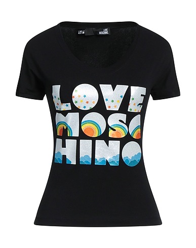 LOVE MOSCHINO T-shirt Black 95% Cotton, 5% Elastane