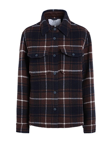 WOOLRICH Checked shirt SOFT WOOL OVERSHIRT
 Brown 50% Cotton, 32% Wool, 13% Polyamide, 5% Other Fibres