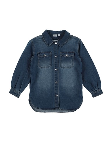 NAME IT® Solid colour shirts & blouses Blue 75% Cotton, 25% Polyester