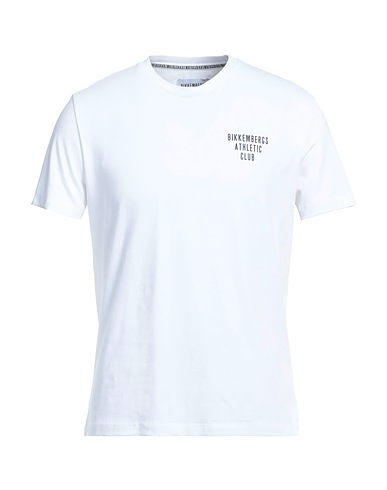 BIKKEMBERGS T-shirt White 95% Cotton, 5% Elastane