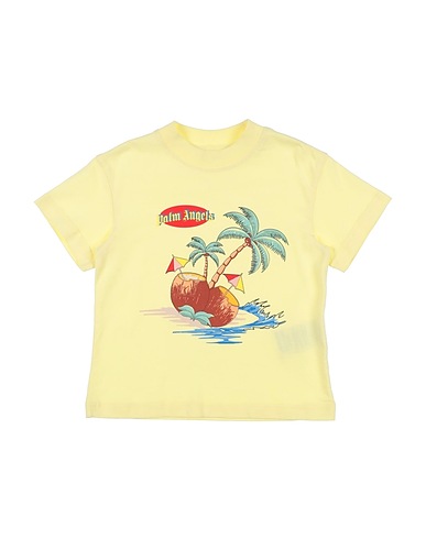 PALM ANGELS T-shirt Giallo pastello 100% Cotone
