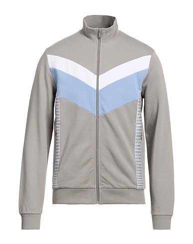 BIKKEMBERGS Sweatshirt Grey 100% Cotton, Elastane, Polyester