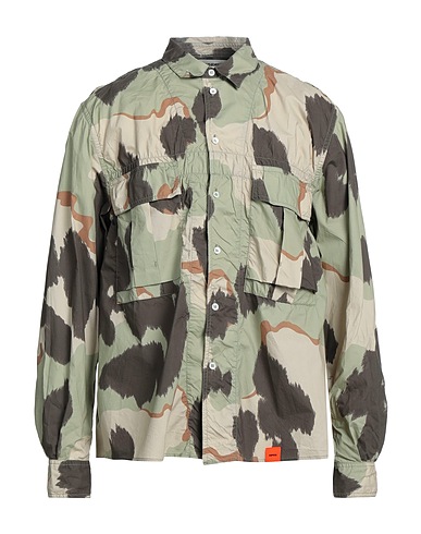 ASPESI Patterned shirt Military green 100% Cotton
