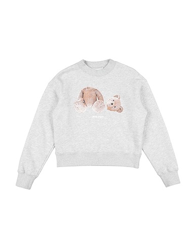 PALM ANGELS Sweatshirt Light grey 100% Cotton, Elastane