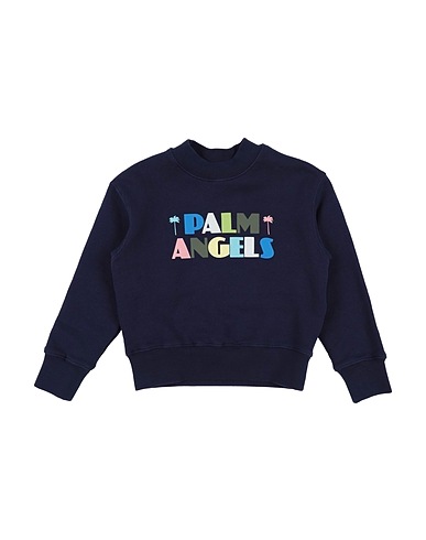 PALM ANGELS Sweatshirt Midnight blue 100% Cotton, Elastane