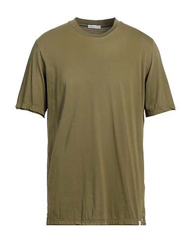 PAOLO PECORA Basic T-shirt Military green 100% Cotton