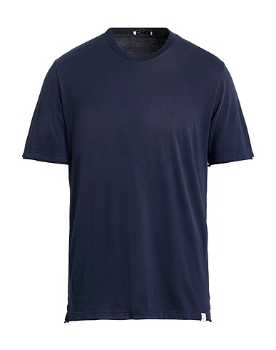 PAOLO PECORA Basic T-shirt Midnight blue 100% Cotton