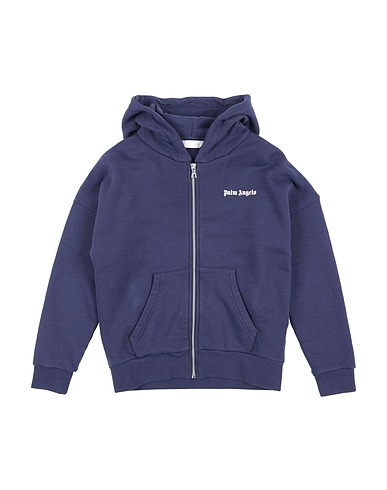 PALM ANGELS Felpa Blu notte 100% Cotone, Elastan