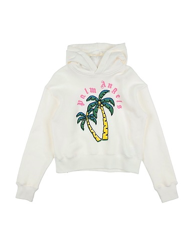 PALM ANGELS Felpa Bianco 100% Cotone, Elastan