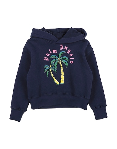 PALM ANGELS Hooded track jacket 100% Cotton, Elastane, Acrylic, Wool, Polyester