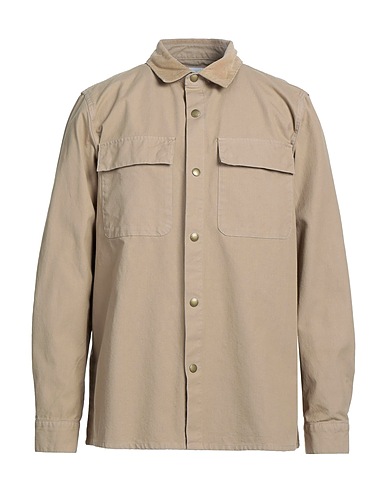 BARBOUR Solid colour shirt Sand 100% Cotton
