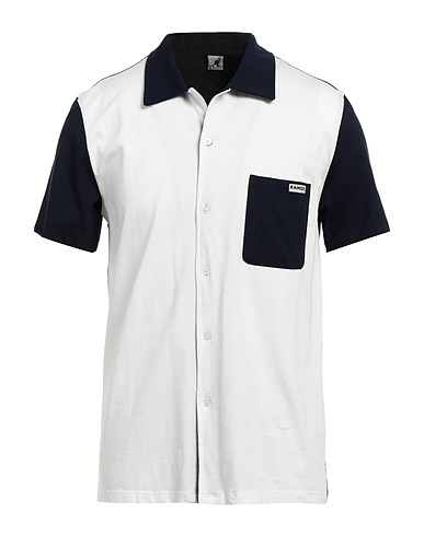 KANGOL Patterned shirt Midnight blue 100% Cotton