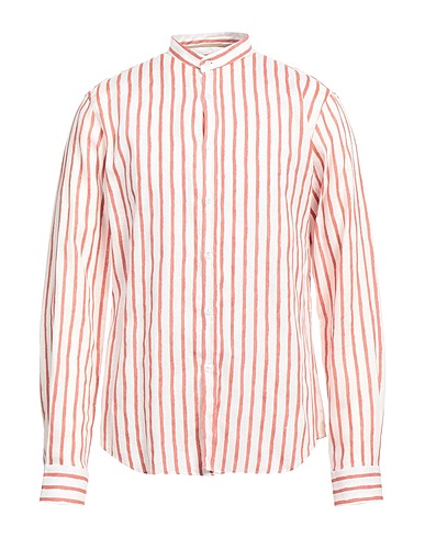 AT.P.CO ストライプ柄シャツ 赤茶色 リネン 100%