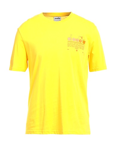 DIADORA T-shirt basique Jaune 100% Coton